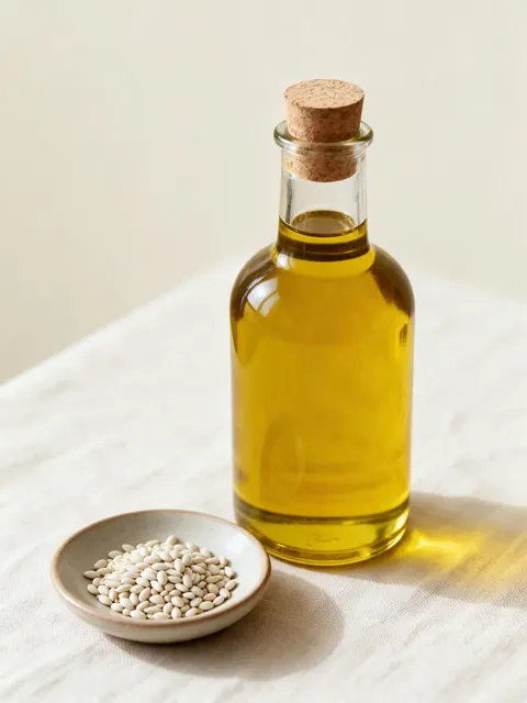 Virgin safflower oil in a plain bottle